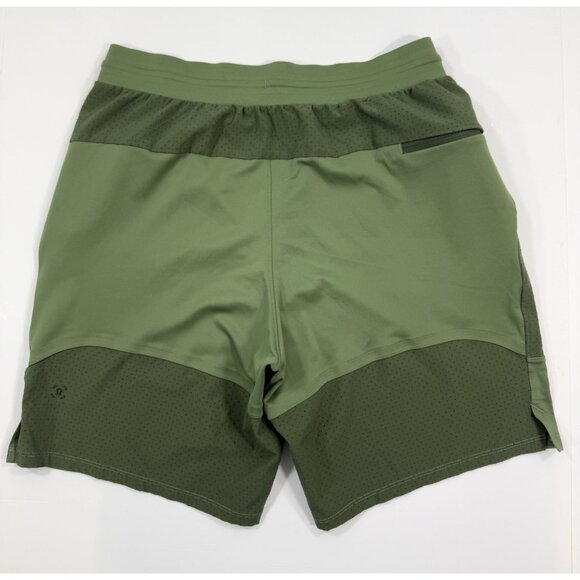 Lululemon Mens Elevated Shorts Size Small Technical Performance Gym Run Green - Picture 4 of 13